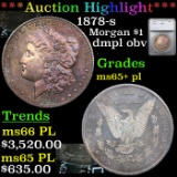 ***Auction Highlight*** 1878-s Morgan Dollar $1 Graded ms65+ pl By SEGS (fc)