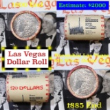 ***Auction Highlight*** Full Morgan/Peace Casino Las Vegas Horseshoe silver $1 roll $20, 1885 & 1900