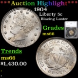 ***Auction Highlight*** 1904 Liberty Nickel 5c Graded ms66 By SEGS (fc)