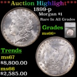 ***Auction highlight*** 1899-p Morgan Dollar $1 Graded ms66+ By SEGS (fc)