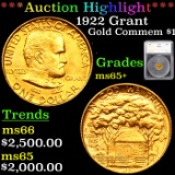 ***Auction Highlight*** 1922 Grant Gold Commem Dollar 1 Graded ms65+ By SEGS (fc)