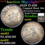 ***Auction Highlight*** 1829 O-108 Capped Bust Half Dollar 50c Graded ms62 By SEGS (fc)