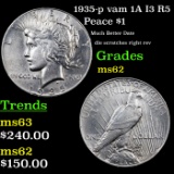 1935-p vam 1A I3 R5 Peace Dollar $1 Grades Select Unc