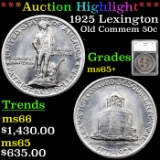 ***Auction Highlight*** 1925 Lexington Old Commem Half Dollar 50c Graded ms65+ By SEGS (fc)