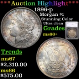***Auction Highlight*** 1896-p Morgan Dollar $1 Graded ms66+ By SEGS (fc)