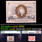 PCGS 1863 US Fractional Currency 50c Second Issue fr-1318 Washington In Oval Graded au55 PPQ By PCGS