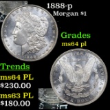 1888-p Morgan Dollar $1 Grades Choice Unc PL