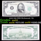 1950 $50 FRN Richmond, VA Grades Select AU