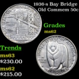 1936-s Bay Bridge Old Commem Half Dollar 50c Grades Select Unc