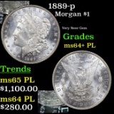 1889-p Morgan Dollar $1 Grades Choice Unc+ PL