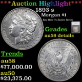 ***Auction Highlight*** 1893-s Morgan Dollar $1 Graded au58 details By SEGS (fc)