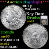 ***Auction Highlight*** 1901-p Morgan Dollar $1 Graded ms62 By SEGS (fc)