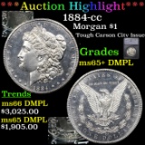 ***Auction Highlight*** 1884-cc Morgan Dollar $1 Graded ms65+ DMPL By SEGS (fc)