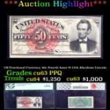 ***Auction Highlight*** PCGS US Fractional Currency 50c Fourth Issue fr-1374 Abraham Lincoln Graded