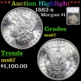 ***Auction Highlight*** 1882-s Morgan Dollar $1 Graded ms67 By SEGS (fc)