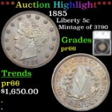 Proof ***Auction Highlight*** 1885 Liberty Nickel 5c Graded pr66 By SEGS (fc)