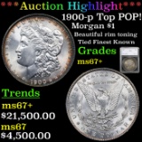 ***Auction Highlight*** 1900-p Top POP! Morgan Dollar $1 Graded ms67+ By SEGS (fc)