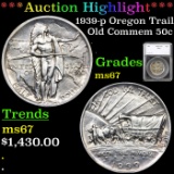 ***Auction Highlight*** 1939-p Oregon Trail Old Commem Half Dollar 50c Graded ms67 By SEGS (fc)