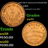 1863 Oliver Boutwell F-NY-890-B36 Civil War Token 1c Grades Select AU