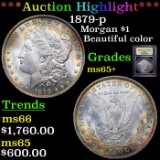 ***Auction Highlight*** 1879-p Morgan Dollar $1 Graded GEM+ Unc By USCG (fc)
