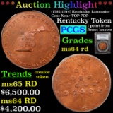 ***Auction Highlight*** PCGS (1792-1794) Kentucky Lancaster Cent Near TOP POP 1c Graded ms64 rd By P