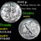 1942-p Walking Liberty Half Dollar 50c Grades Choice+ Unc