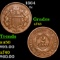 1864 Two Cent Piece 2c Grades xf+