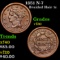 1851 N-7 Braided Hair Large Cent 1c Grades vf++