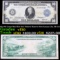 1914 $10 Large Size Blue Seal Federal Reserve Note Kansas City, MI 10-J Grades vf++