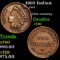 1863 Indian Civil War Token 1c Grades vf++