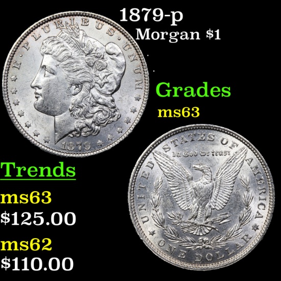 1879-p Morgan Dollar $1 Grades Select Unc