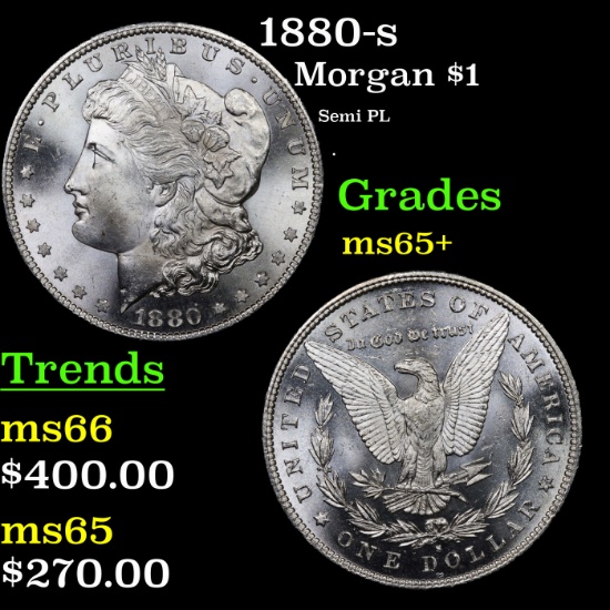 1880-s Morgan Dollar $1 Grades GEM+ Unc