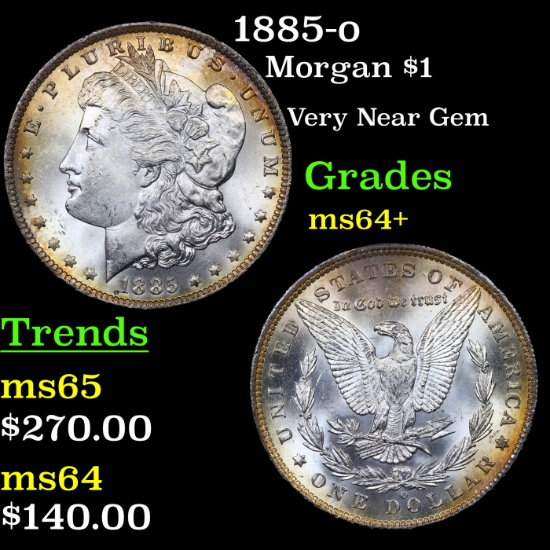 1885-o Morgan Dollar $1 Grades Choice+ Unc