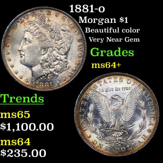 1881-o Morgan Dollar $1 Grades Choice+ Unc