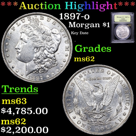 ***Auction Highlight*** 1897-o Morgan Dollar $1 Graded Select Unc By USCG (fc)