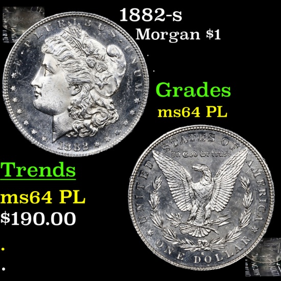 1882-s Morgan Dollar $1 Grades Choice Unc PL