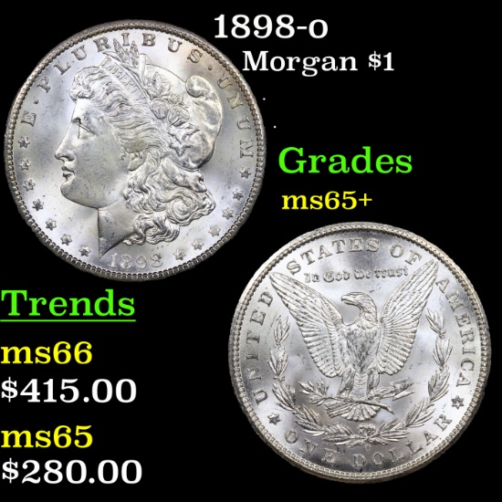 1898-o Morgan Dollar $1 Grades GEM+ Unc