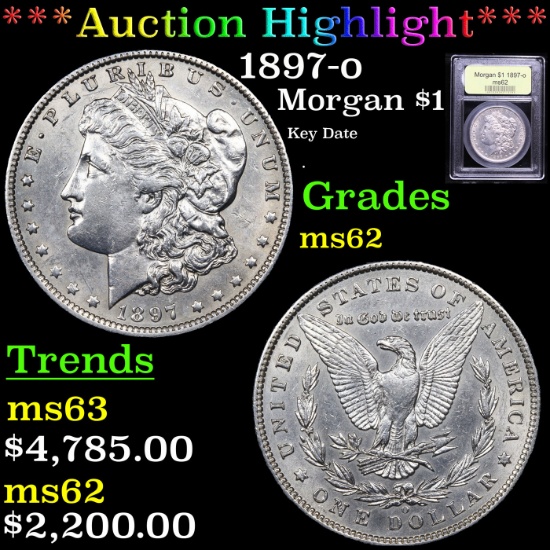 ***Auction Highlight*** 1897-o Morgan Dollar $1 Graded Select Unc By USCG (fc)