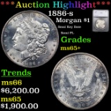 ***Auction Highlight*** 1886-s Morgan Dollar $1 Graded ms65+ By SEGS (fc)
