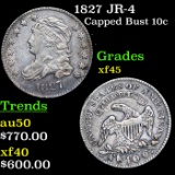 1827 JR-4 Capped Bust Dime 10c Grades xf+