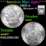 ***Auction Highlight*** 1901-o Morgan Dollar $1 Graded ms67 By SEGS (fc)