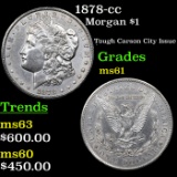 1878-cc Morgan Dollar $1 Grades BU+