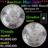 ***Auction Highlight*** 1881-cc GSA Hoard Morgan Dollar $1 Grades ms64