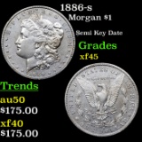 1886-s Morgan Dollar $1 Grades xf+