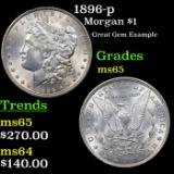 1896-p Morgan Dollar $1 Grades GEM Unc