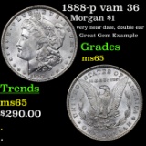 1888-p vam 36 Morgan Dollar $1 Grades GEM Unc