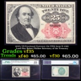 1870's US Fractional Currency 25c Fifth Issue fr-1308 LonG Key Robert Walker Secretary of the Treasu