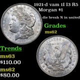 1921-d vam 1I I3 R5 Morgan Dollar $1 Grades Select Unc