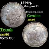 1896-p Morgan Dollar $1 Grades GEM+ Unc