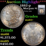 ***Auction Highlight*** 1882-p Morgan Dollar $1 Graded ms65+ By SEGS (fc)